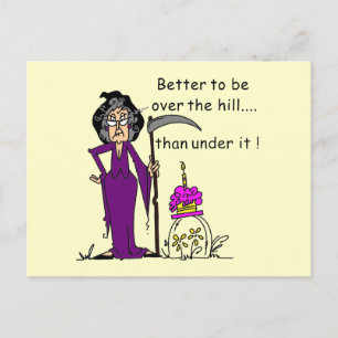 Grim Reaper Birthday Humor Postcard