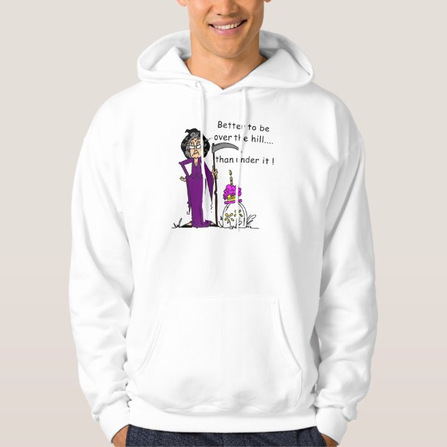Grim Reaper Birthday Humour Hoodie (Front)