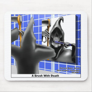 Grim Reaper Brush W/Death Funny Tees Mugs & Gifts Mouse Mat