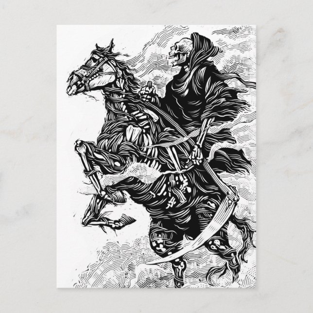 Grim Reaper BW Postcard (Front)