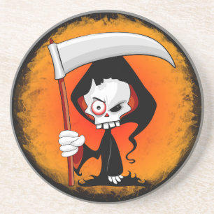 Grim Reaper Cartoon Coaster