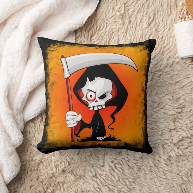 Grim Reaper Cartoon  Cushion (Blanket)