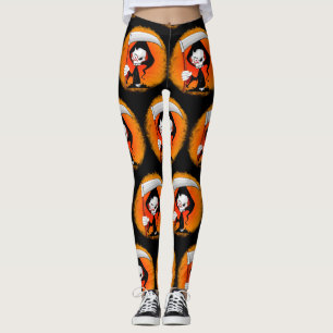 Grim Reaper Cartoon  Leggings