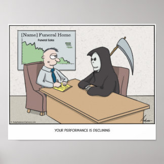 Grim Reaper cartoon personalised Poster