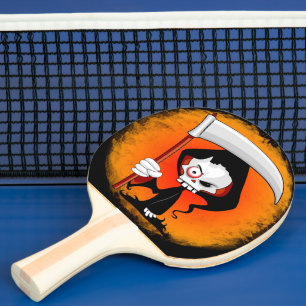 Grim Reaper Cartoon  Ping Pong Paddle