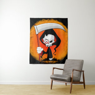 Grim Reaper Cartoon  Tapestry