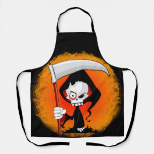 Grim Reaper Cartoon Water Bottle Apron