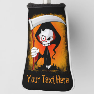 Grim Reaper Cartoon Water Bottle Golf Head Cover