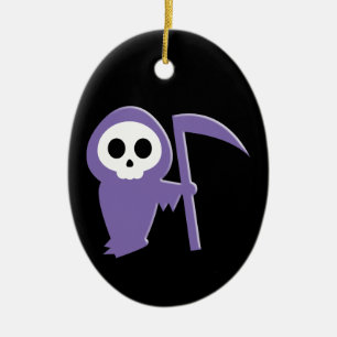 Grim Reaper Ceramic Tree Decoration