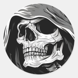 Grim Reaper Classic Round Sticker