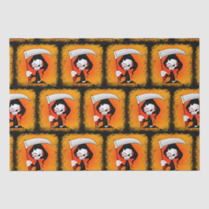 Grim Reaper Creepy Funny Cartoon Tissue Paper
