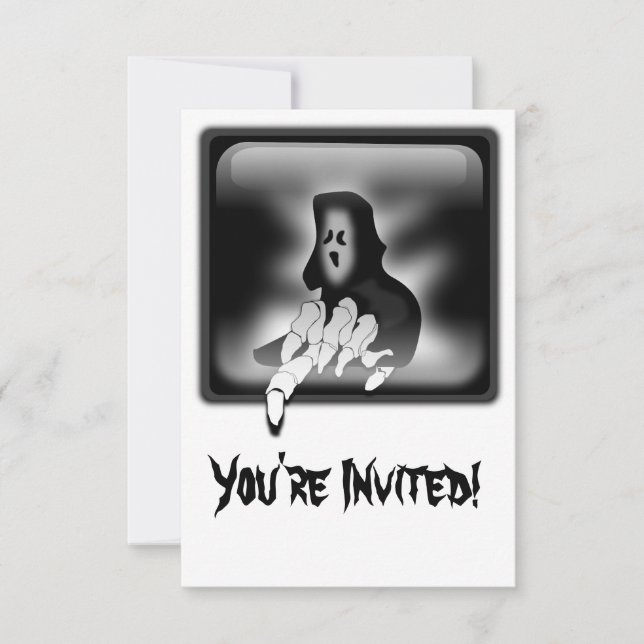 Grim Reaper Death Custom Invitation Card (Front)