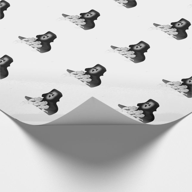 Grim Reaper Death Gift Wrapping Paper (Corner)