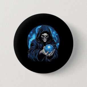 Grim Reaper Death Skeleton Halloween 6 Cm Round Badge