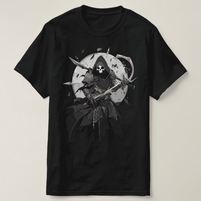 Grim Reaper Death Warrior T-Shirt (Design Front)