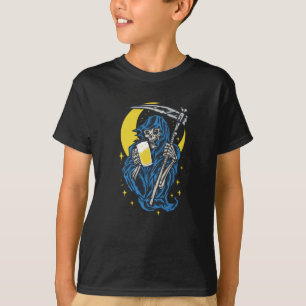 Grim Reaper Drinking Beer T-Shirt