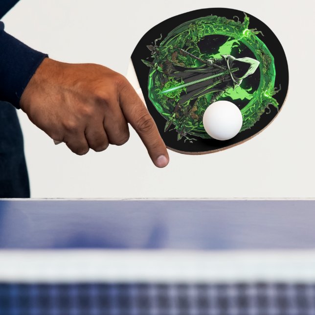 Grim Reaper Emblem In Green6 Ping Pong Paddle (Insitu)