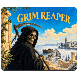 Grim Reaper, Gothic Fantasy Monster Mouse Mat