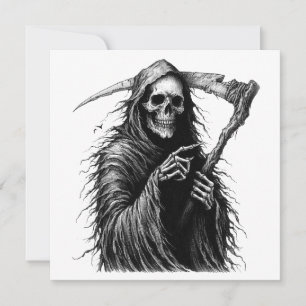 Grim Reaper Halloween Costume Party Invitation