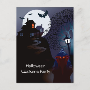 Grim Reaper Halloween Costume Party Invitation Postcard