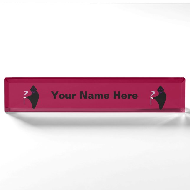 Grim Reaper Halloween Custom Desk Nameplate (Front)