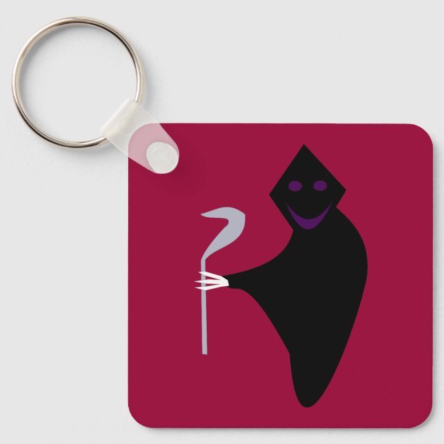 Grim Reaper Halloween Custom Key Ring (Front)