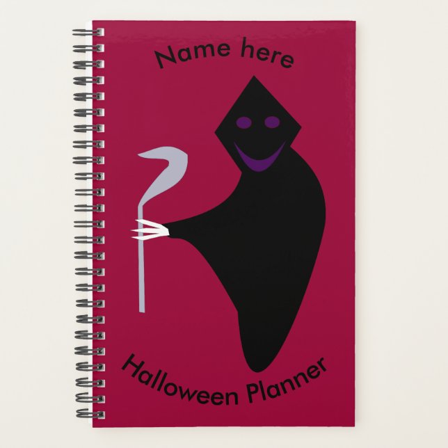 Grim Reaper Halloween Custom Planner (Front)