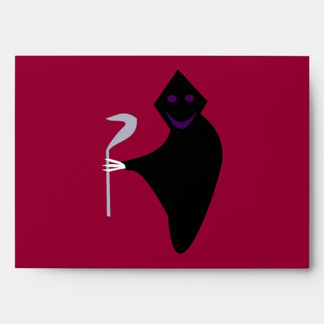 Grim Reaper Halloween Customisable Envelope (Front)