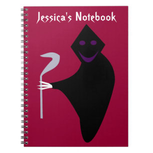 Grim Reaper Halloween Customisable Notebook