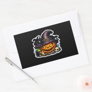💀🎃 Grim Reaper Halloween — Dark skeleton reaper Rectangular Sticker
