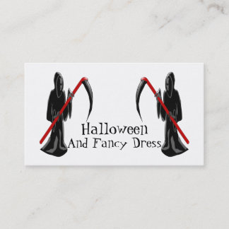 Grim Reaper Halloween Fancy Dress Business Card
