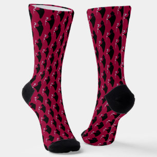Grim Reaper Halloween Patterned Socks