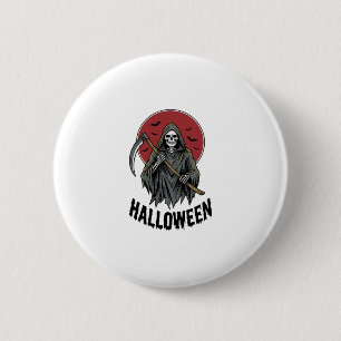 Grim Reaper Halloween Vintage Engraving Art_1 6 Cm Round Badge