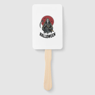 Grim Reaper Halloween Vintage Engraving Art_1 Hand Fan