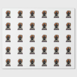 Grim Reaper Halloween Vintage Engraving White Shir Wrapping Paper