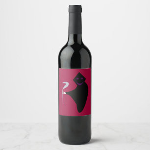 Grim Reaper Halloween Wine Bottle Labels