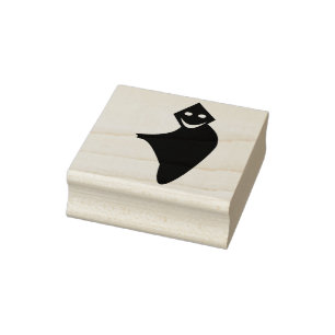 Grim Reaper Halloween Wood Art Stamp