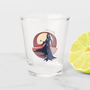 Grim Reaper Hitchhiking Shot Glass