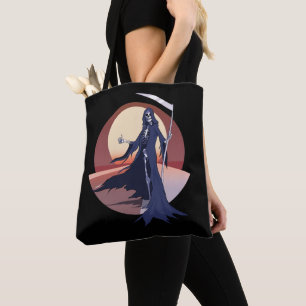 Grim Reaper Hitchhiking Tote Bag