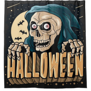 Grim Reaper Horror Halloween Shower Curtain