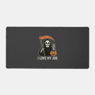 Grim Reaper I Love My Job Halloween Design Desk Mat