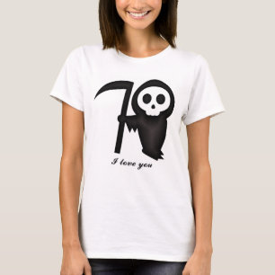 Grim Reaper I love you Death Skeleton funny T-Shirt