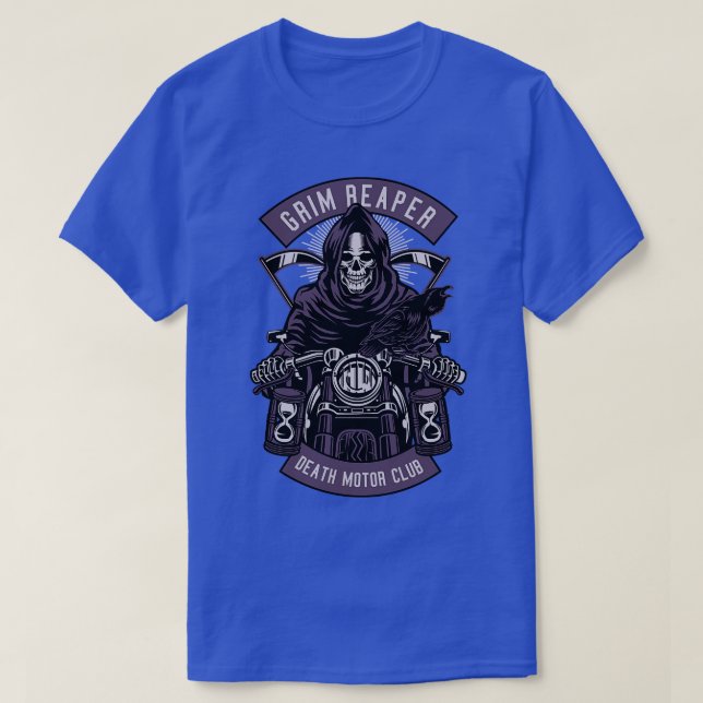 Grim Reaper Motorcycle  T-Shirt (Design Front)