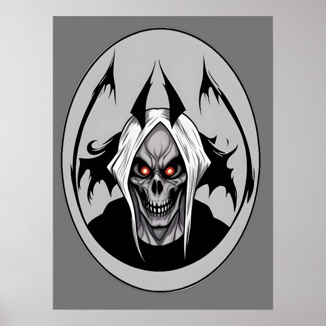 Grim Reaper of the Blazing Eyes Halloween Poster (Front)