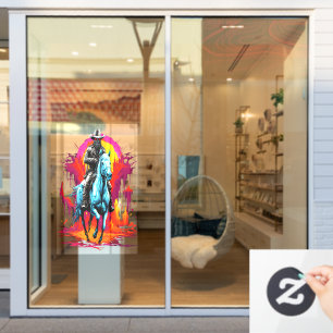 Grim Reaper of the Wild West Window Cling