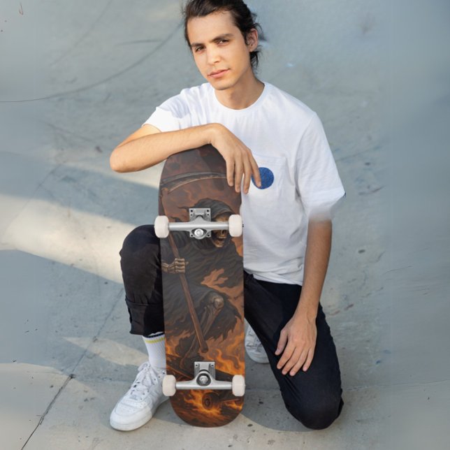 Grim Reaper on Fire  Skateboard (Grim Reaper on Fire Skateboard)