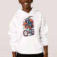 Grim Reaper On Flaming Motorcycle Bike