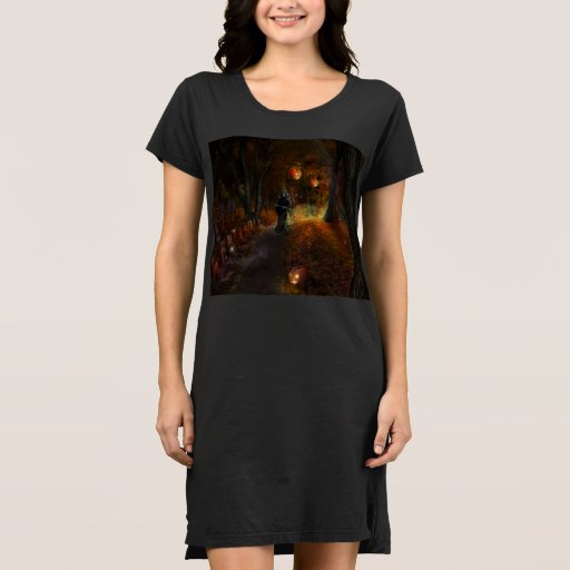 Grim Reaper on jack-o-lantern path Dress Grim Reaper on jack-o-lantern path Dress