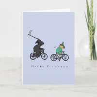 Grim Reaper on Wheels | Dark Humour Birthday Card