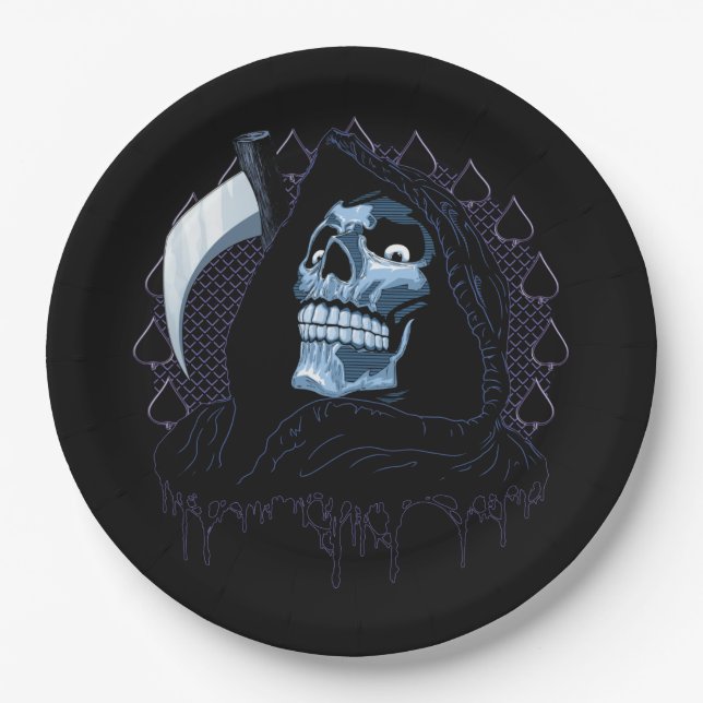 Grim Reaper Paper Plate (Front)